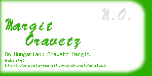 margit oravetz business card